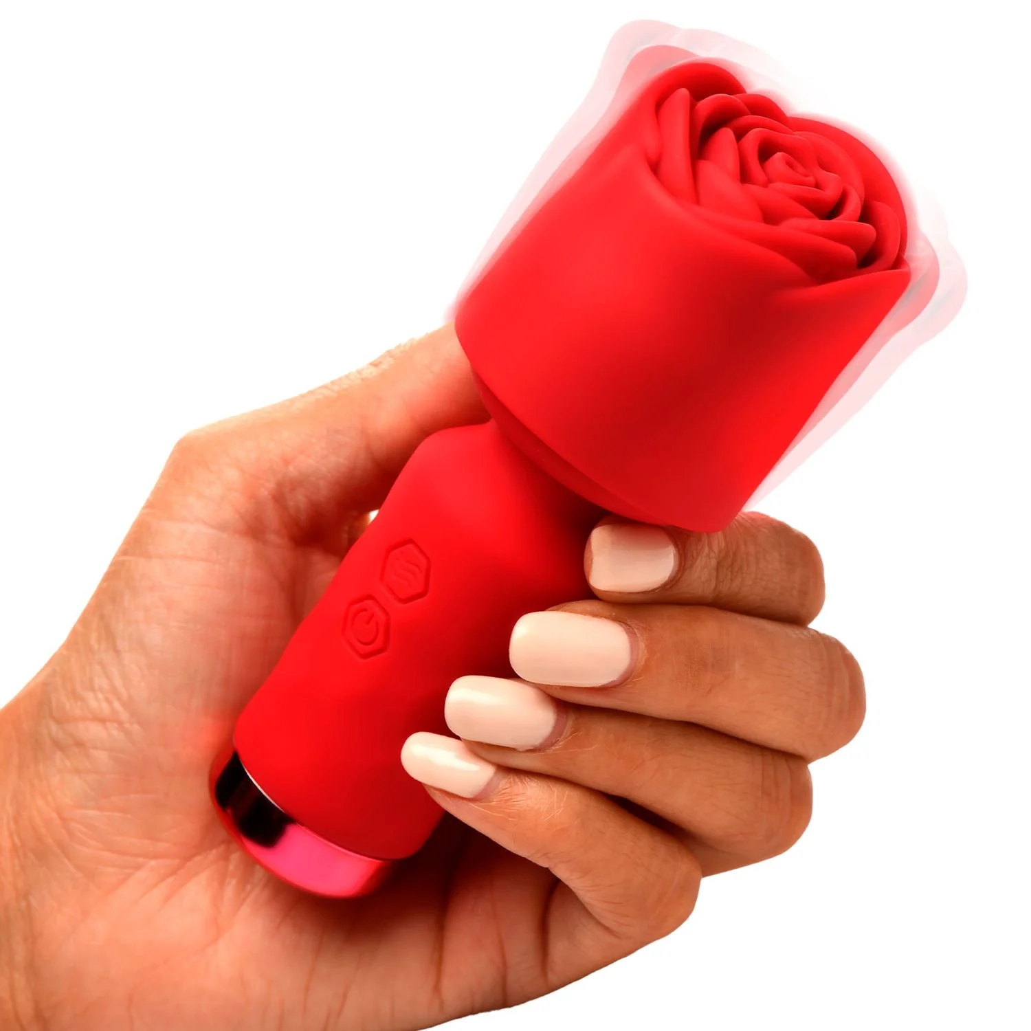 BLOOMGASM - Pleasure Rose Mini Wand Vibrator - Rood BLOOMGASM - Pleasure Rose Mini Wand Vibrator - Rood