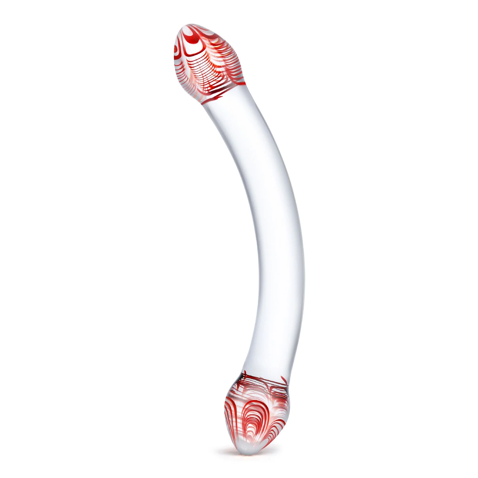 Glas - Red Head Double Glazen Dildo Glas - Red Head Double Glazen Dildo