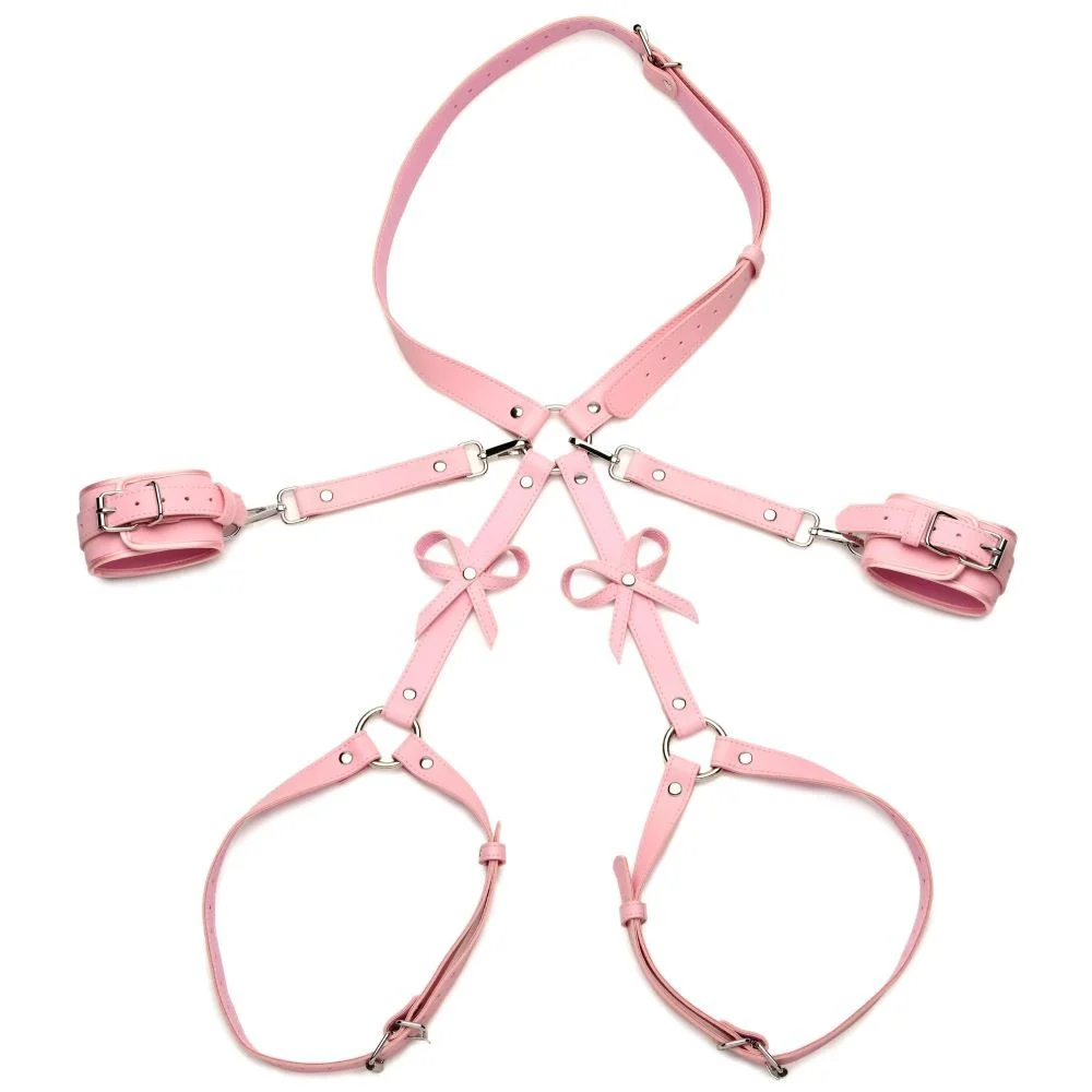 Bondageharnas met strikken XL/2XL - Roze Bondageharnas met strikken XL/2XL - Roze