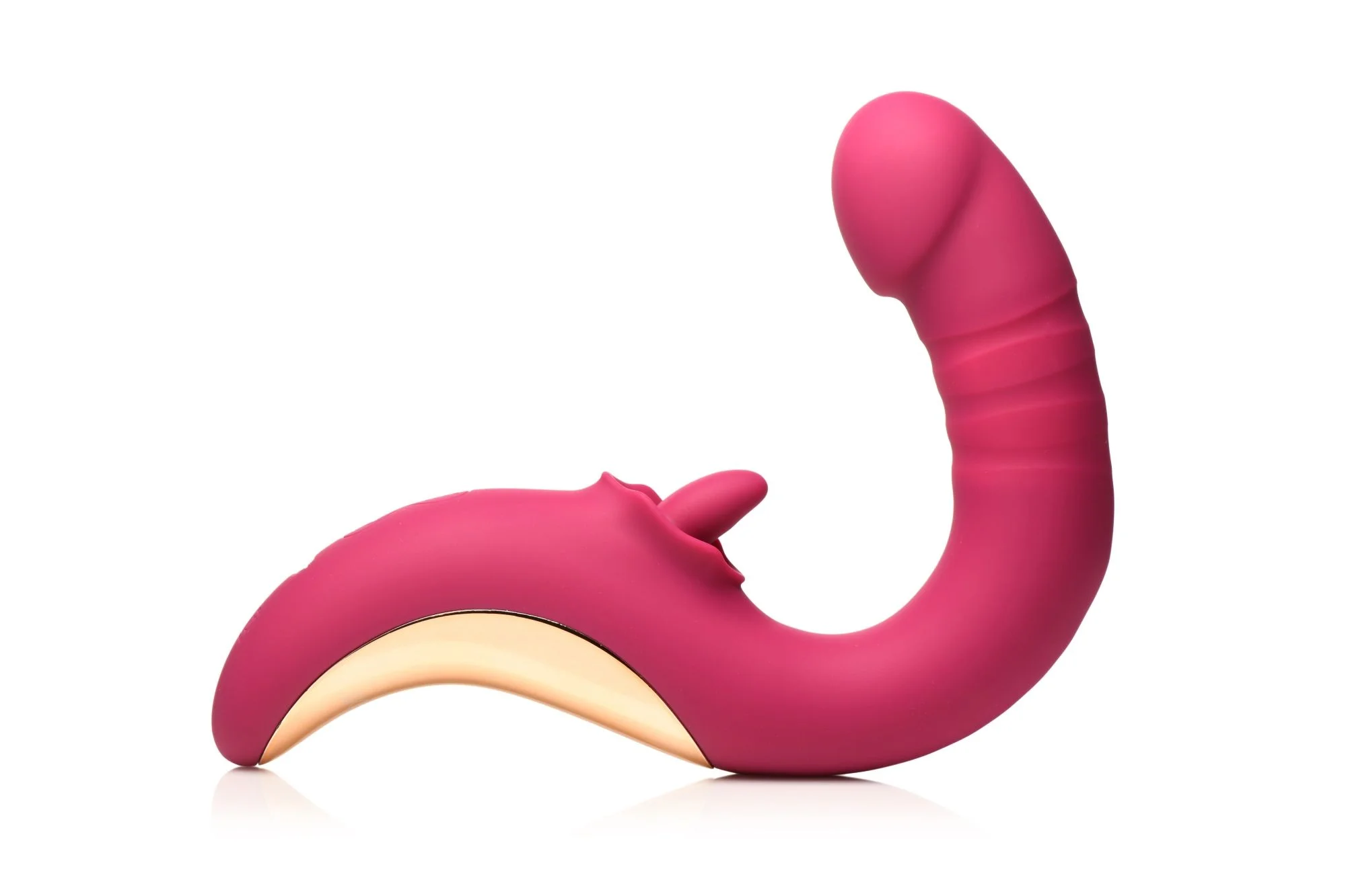 XR Brands - Tease & Please Likkende & Stotende Vibrator - Roze XR Brands - Tease & Please Likkende & Stotende Vibrator - Roze