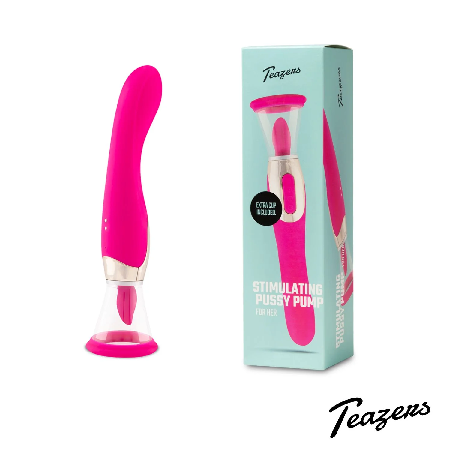Teazers - Pleasure Pump Met G-Spot Vibrator - Roze Teazers - Pleasure Pump Met G-Spot Vibrator - Roze