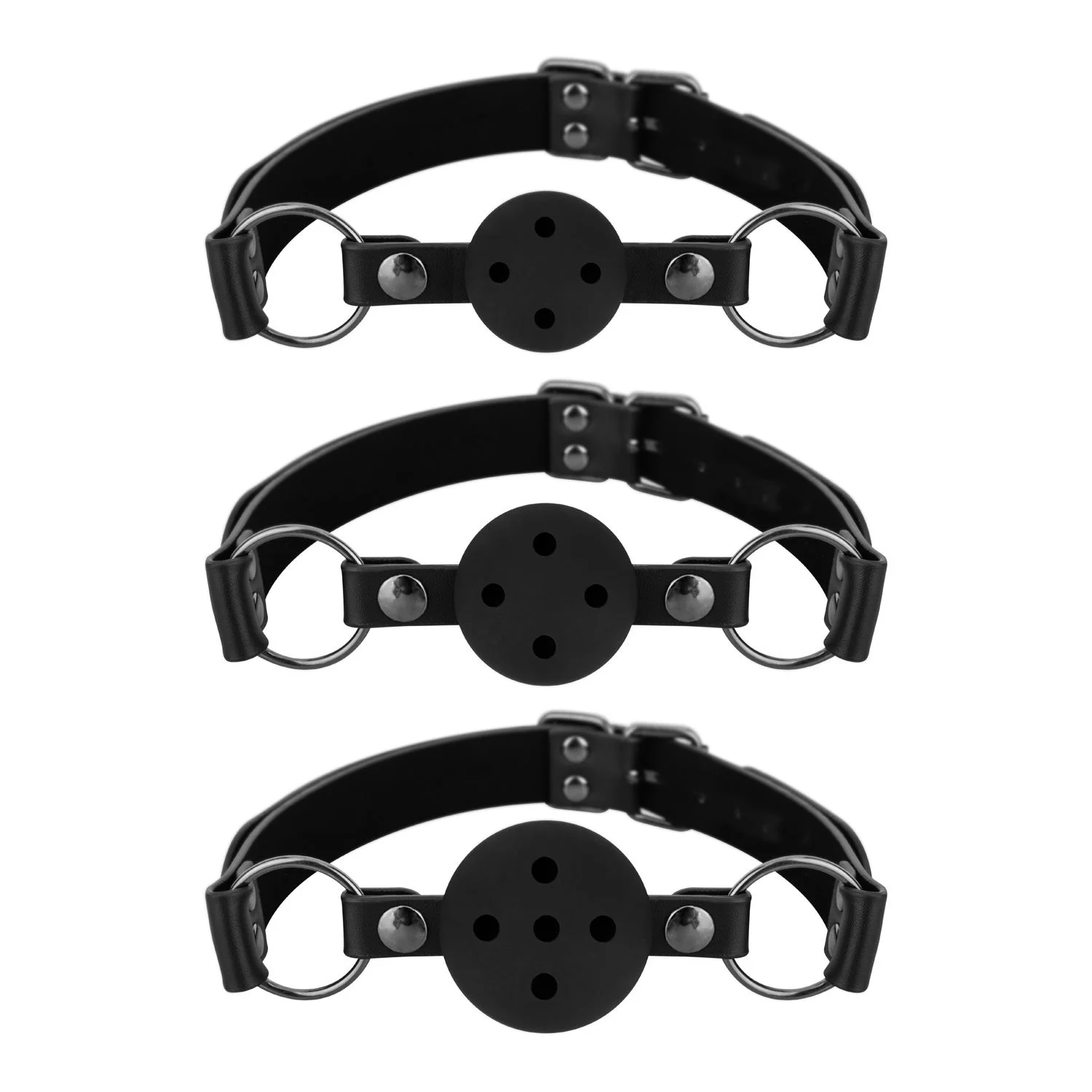 Bedroom Fantasies - Set van 3 Ball Gags - Zwart Bedroom Fantasies - Set van 3 Ball Gags - Zwart