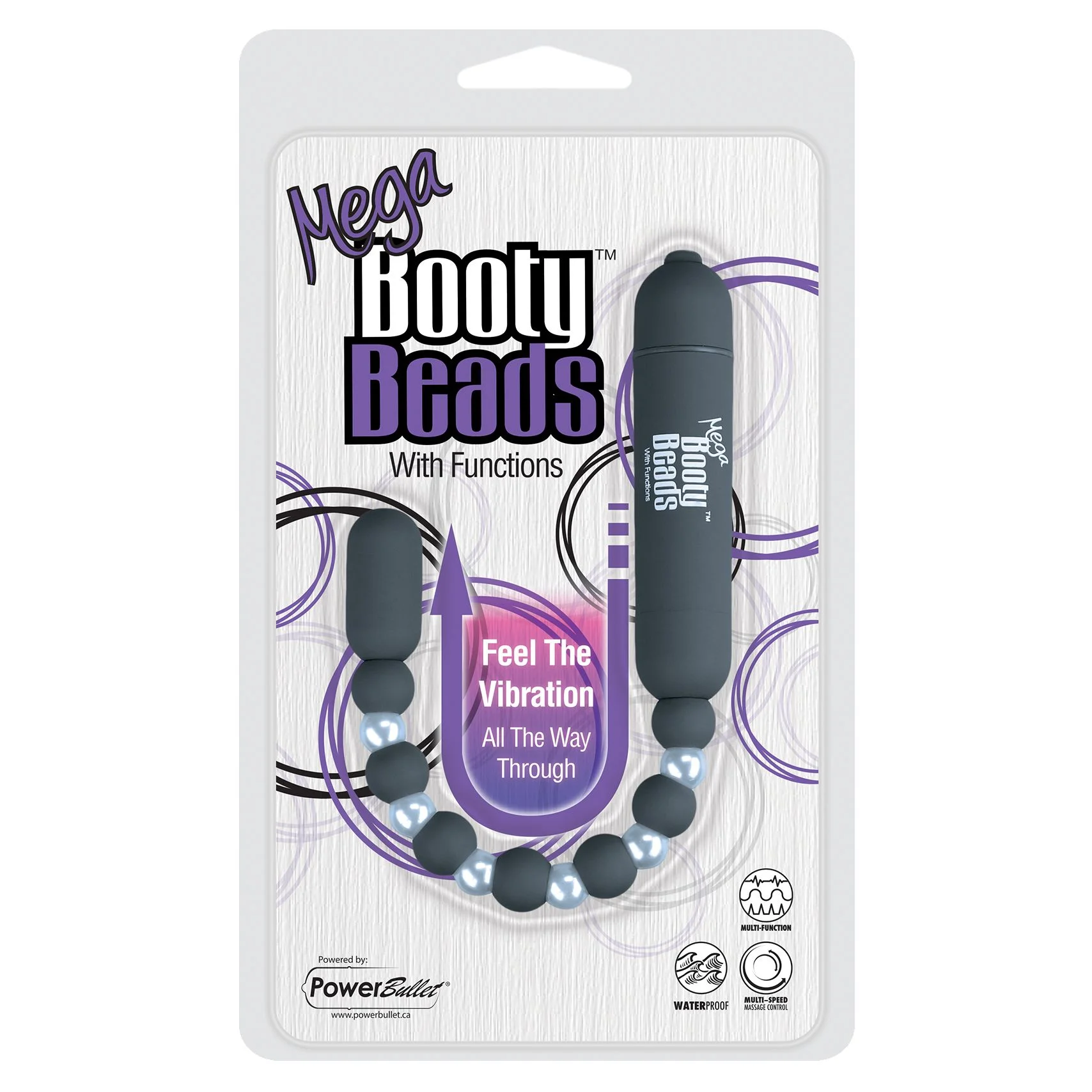 PowerBullet - Mega Booty Beads met 7 Standen Grijs