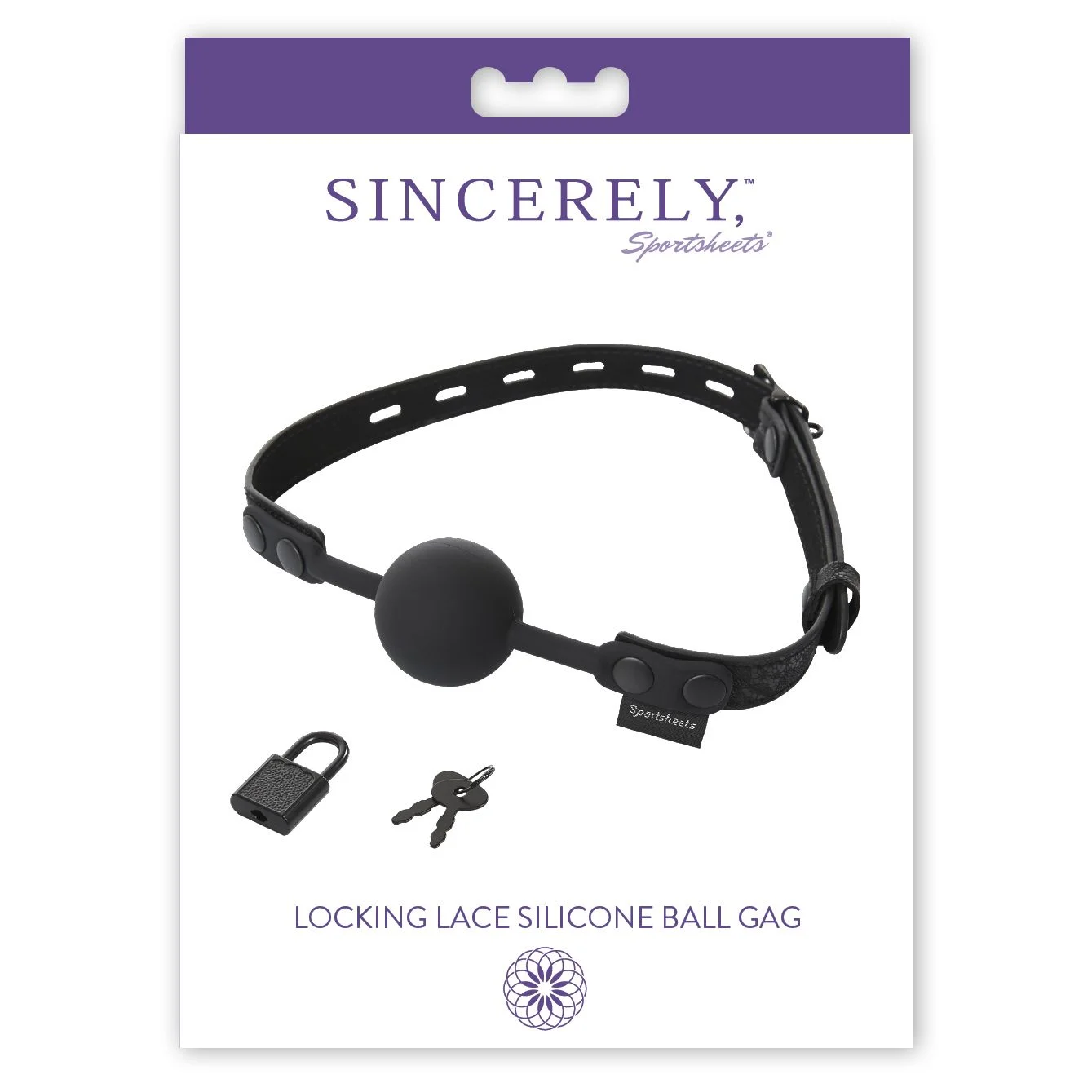 Sportsheets - Sincerely Locking Lace Silicone Ball Gag Sportsheets - Sincerely Locking Lace Silicone Ball Gag