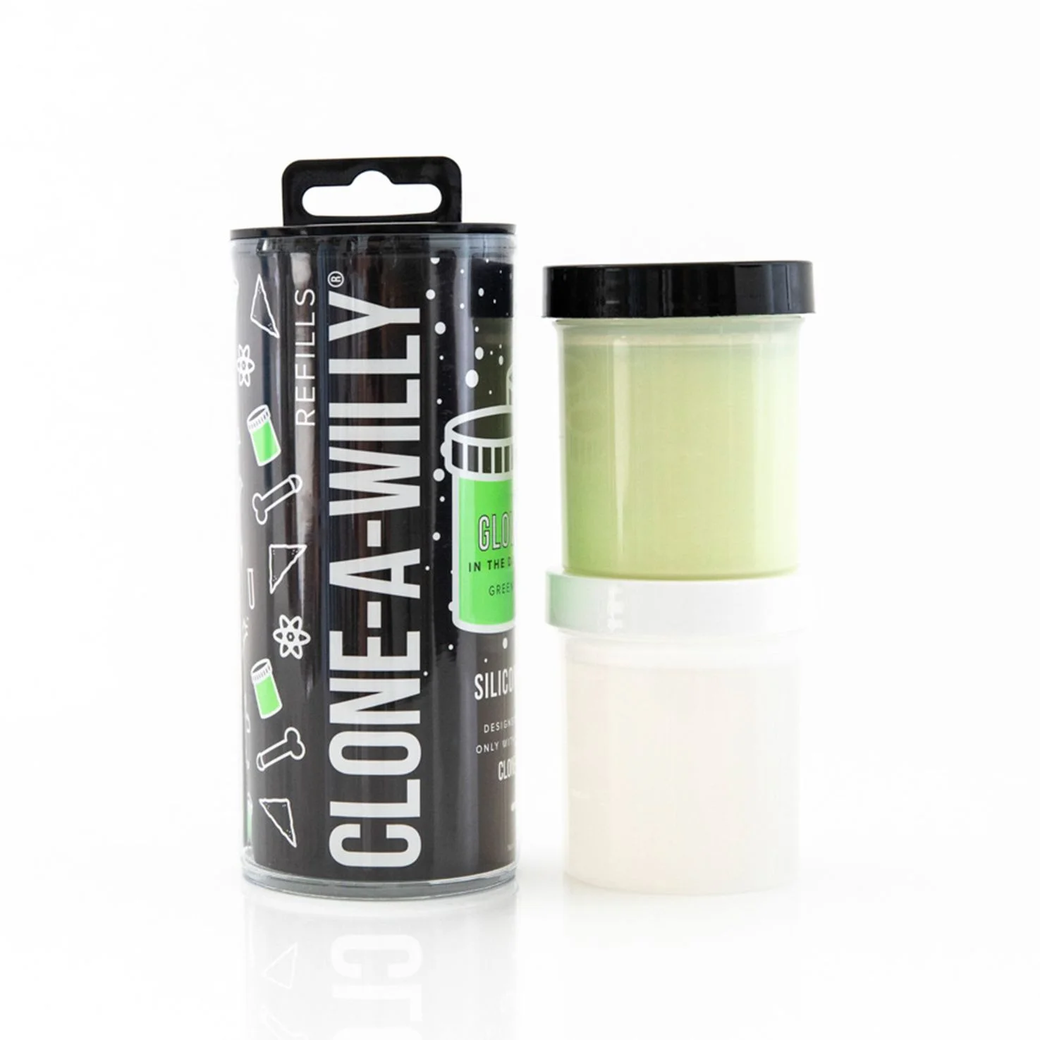 Clone-A-Willy - Navulling Siliconenrubber - Glow in the Dark Groen Clone-A-Willy - Navulling Siliconenrubber - Glow in the Dark Groen