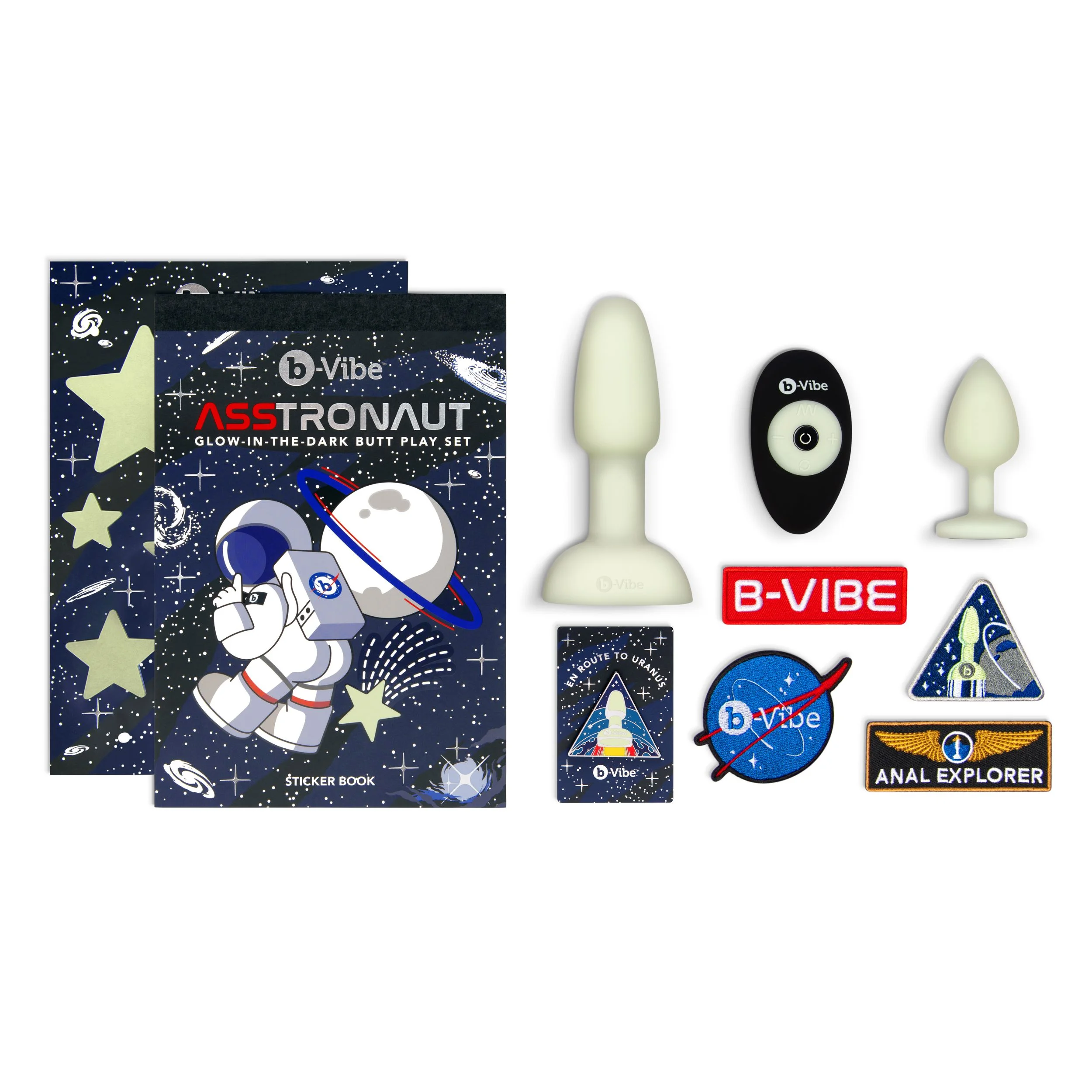 B-Vibe - ASStronaut Glow-in-the-Dark Butt Play Set B-Vibe - ASStronaut Glow-in-the-Dark Butt Play Set
