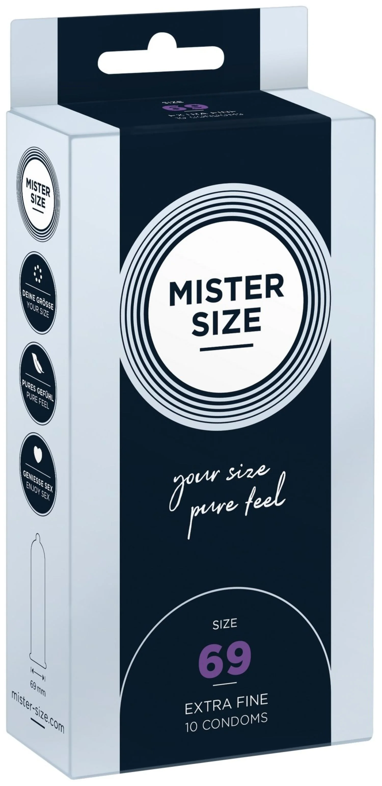 MISTER.SIZE 69 mm Condooms 10 stuks MISTER.SIZE 69 mm Condooms 10 stuks