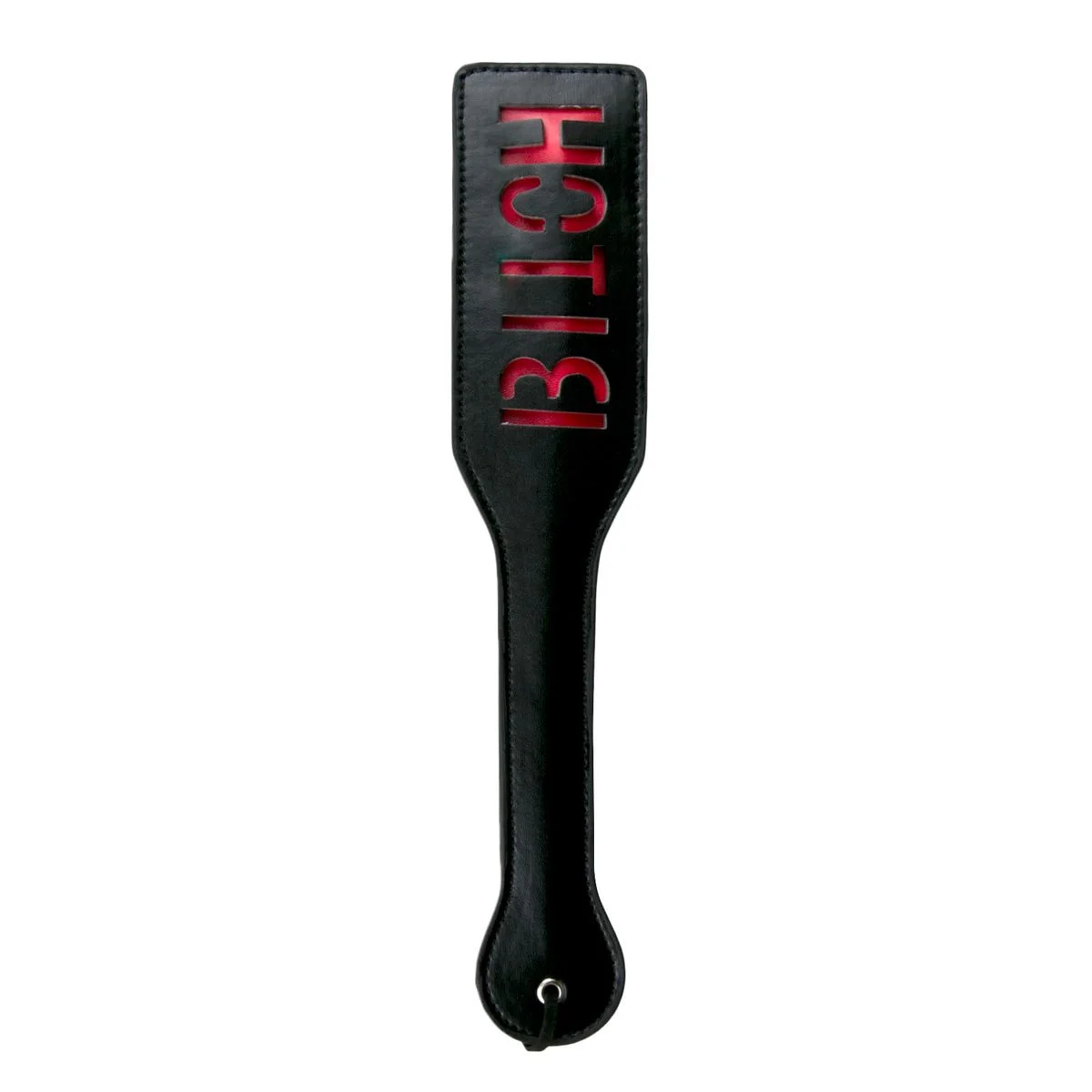 Zwarte Leren Paddle - Bitch Zwarte Leren Paddle - Bitch