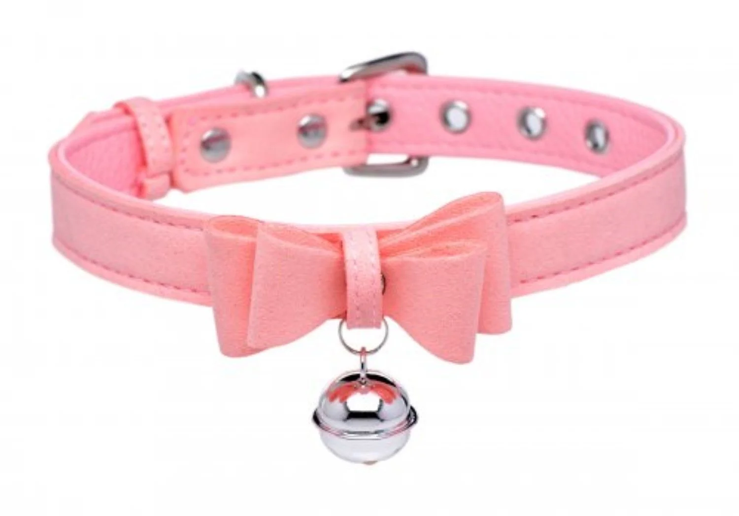 Golden Kitty Collar Met Kattenbelletje - Roze/Zilver Golden Kitty Collar Met Kattenbelletje - Roze/Zilver