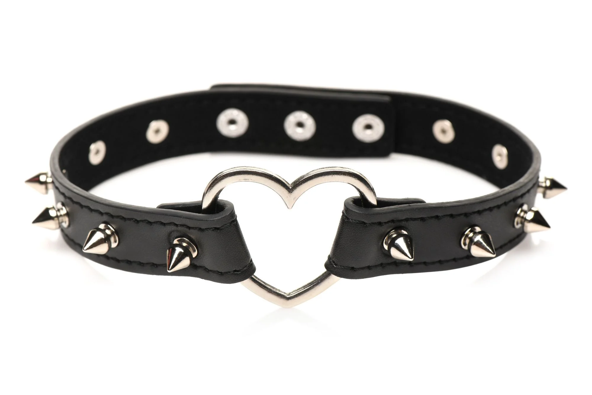 XR Brands - Spiked Heart Choker - Zwart XR Brands - Spiked Heart Choker - Zwart