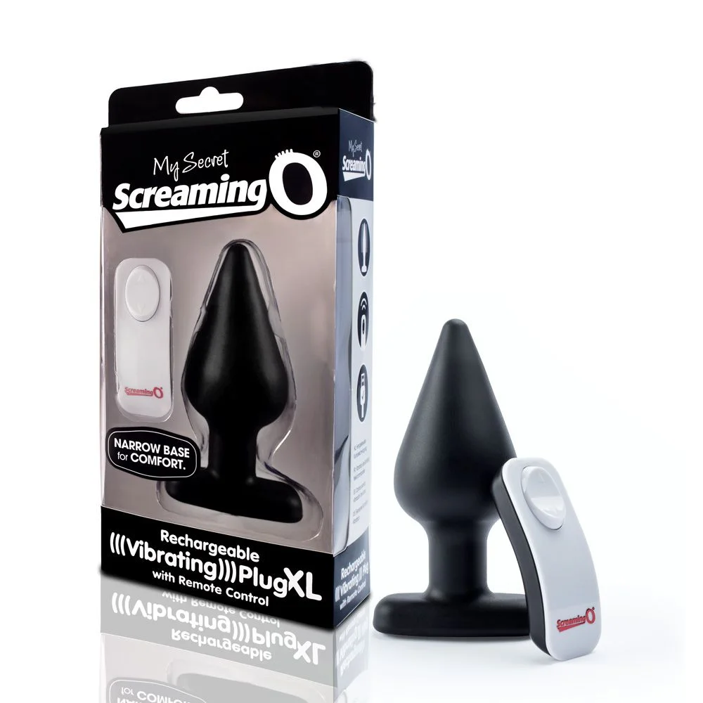 The Screaming O - Vibrerende Plug XL Zwart The Screaming O - Vibrerende Plug XL Zwart