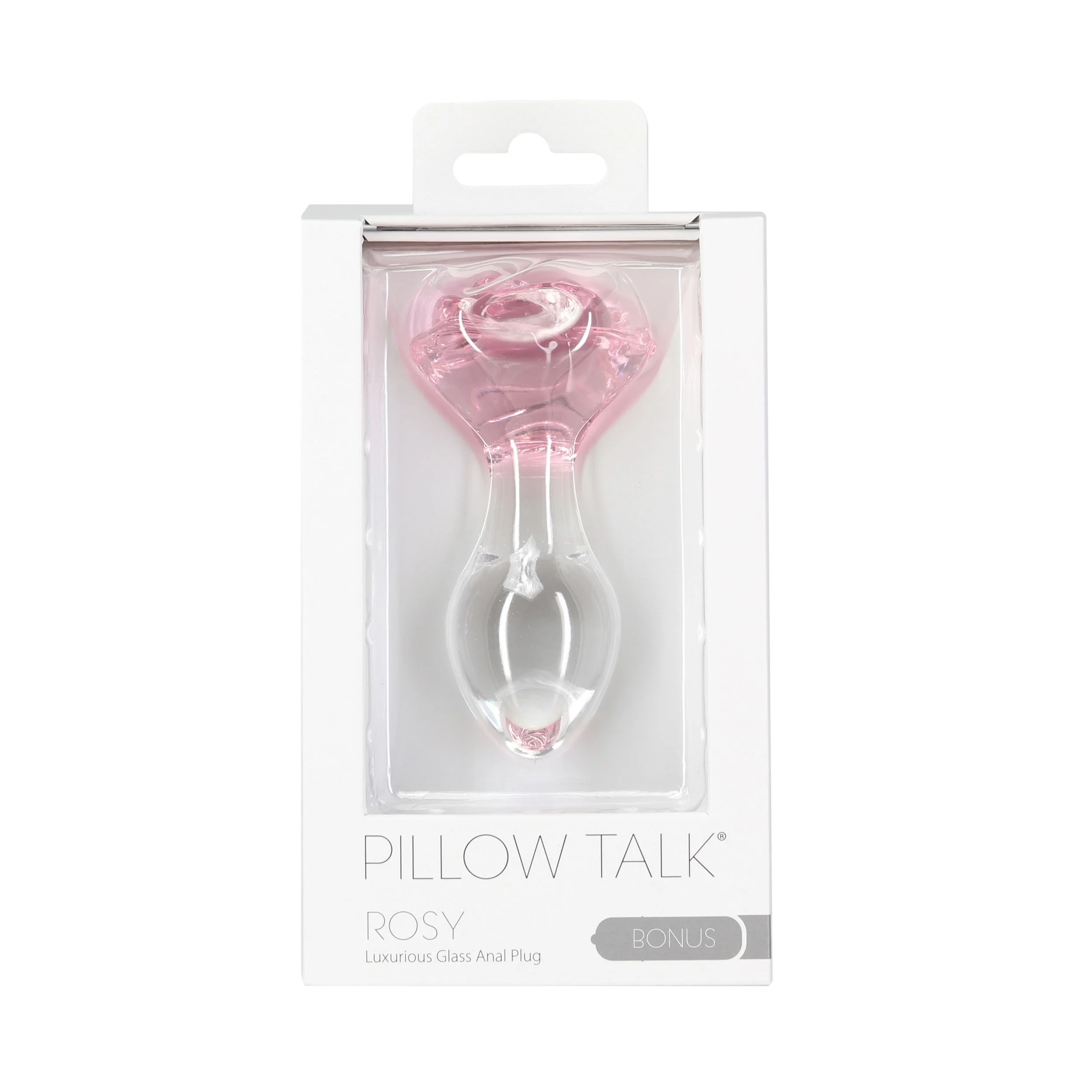 Pillow Talk - Rosy Luxurious Glass Anal Plug with Bonus Bullet Pillow Talk - Rosy Luxurious Glass Anal Plug with Bonus Bullet