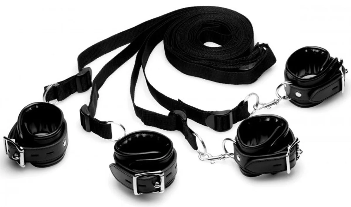 XR Brands - Bed Restraint Kit Bedboeien - Zwart XR Brands - Bed Restraint Kit Bedboeien - Zwart