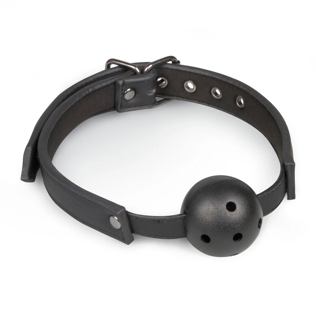 Ball gag met PVC bal - zwart Ball gag met PVC bal - zwart