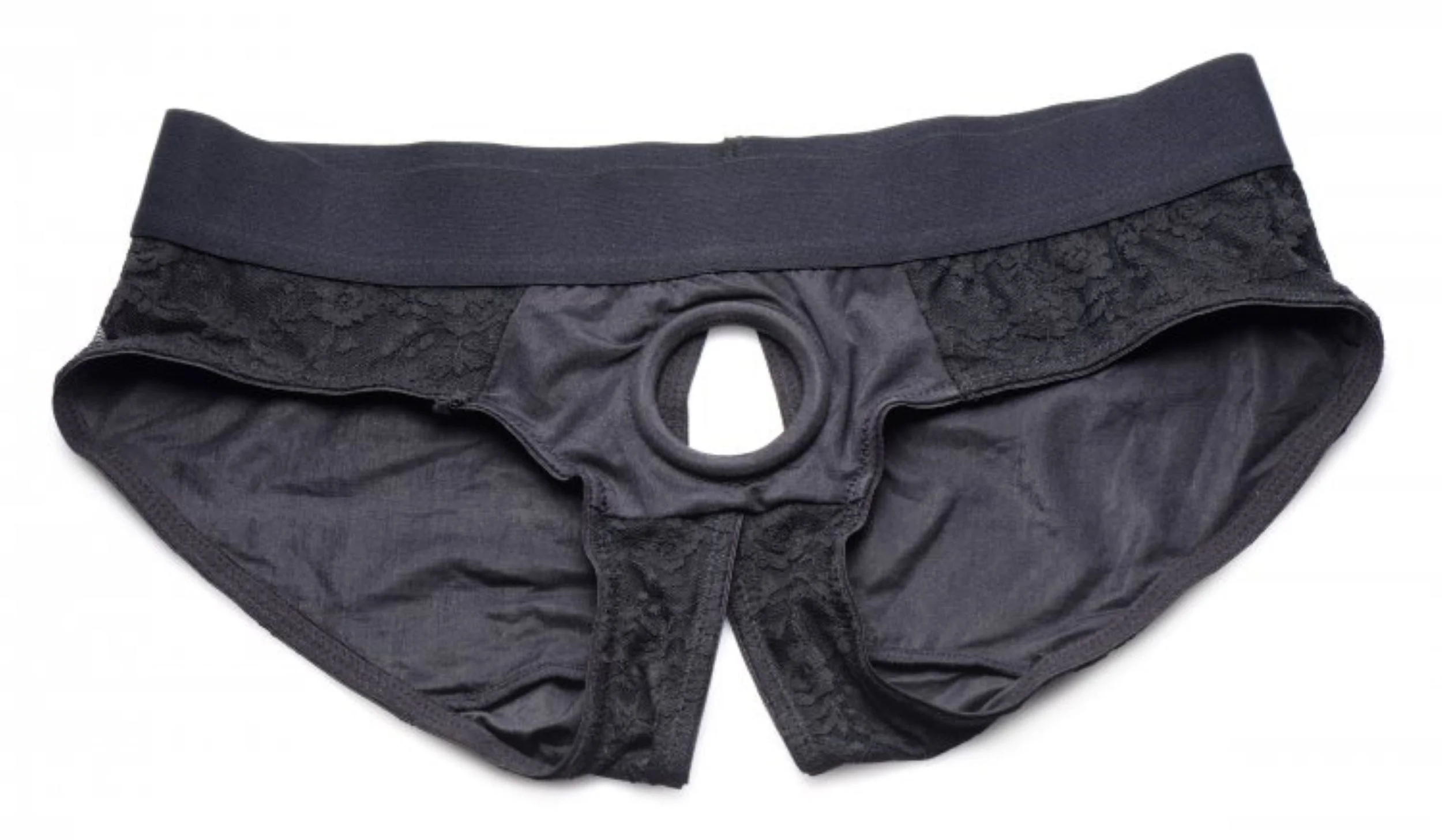 Envy Kanten Strap-On Harnas Met Dildo - Zwart Envy Kanten Strap-On Harnas Met Dildo - Zwart