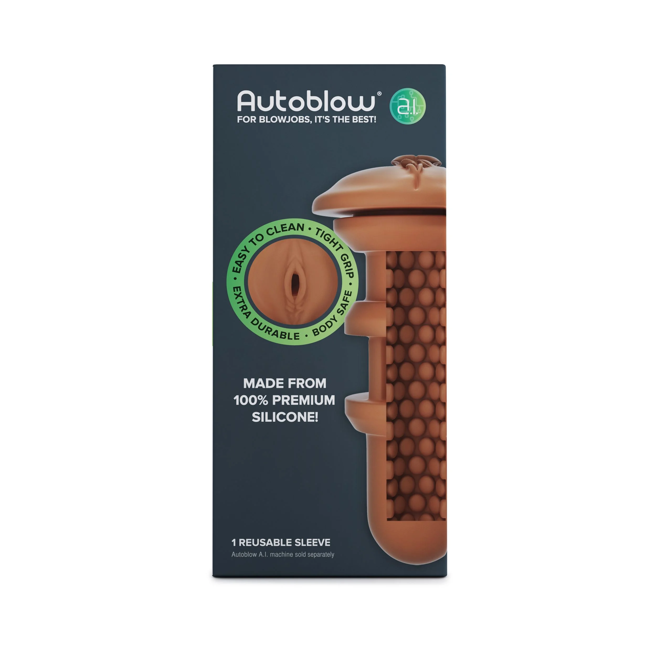Autoblow - A.I. Siliconen Vagina Sleeve - Bruin Autoblow - A.I. Siliconen Vagina Sleeve - Bruin