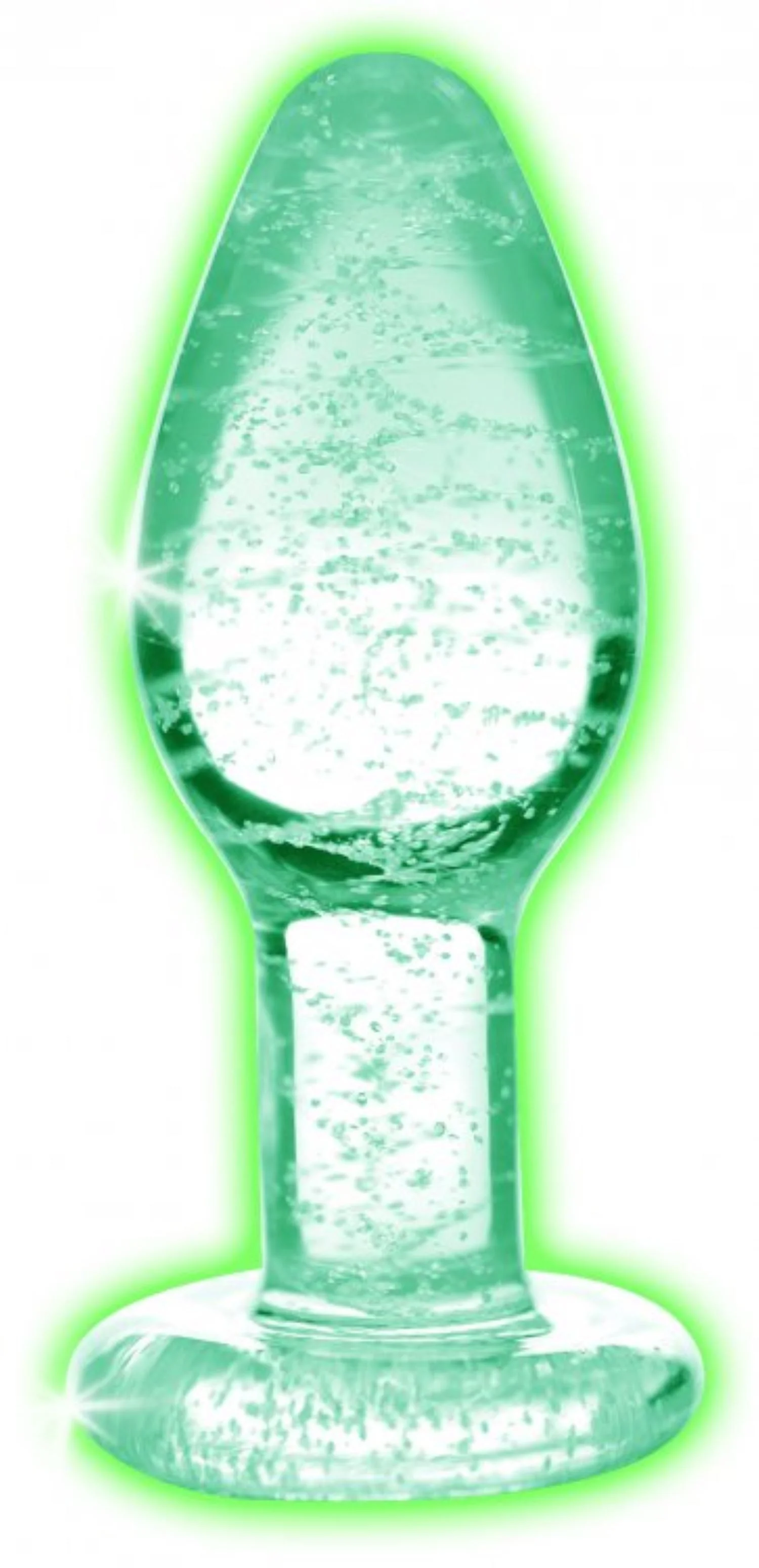 Glow-in-the-Dark Anaalplug Van Glas - Large Glow-in-the-Dark Anaalplug Van Glas - Large