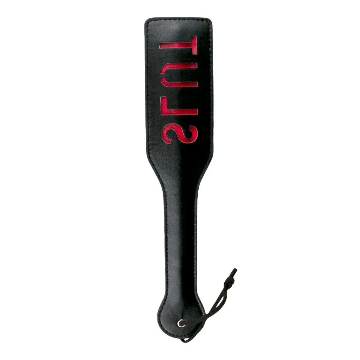 Zwarte leren paddle - Slut Zwarte leren paddle - Slut