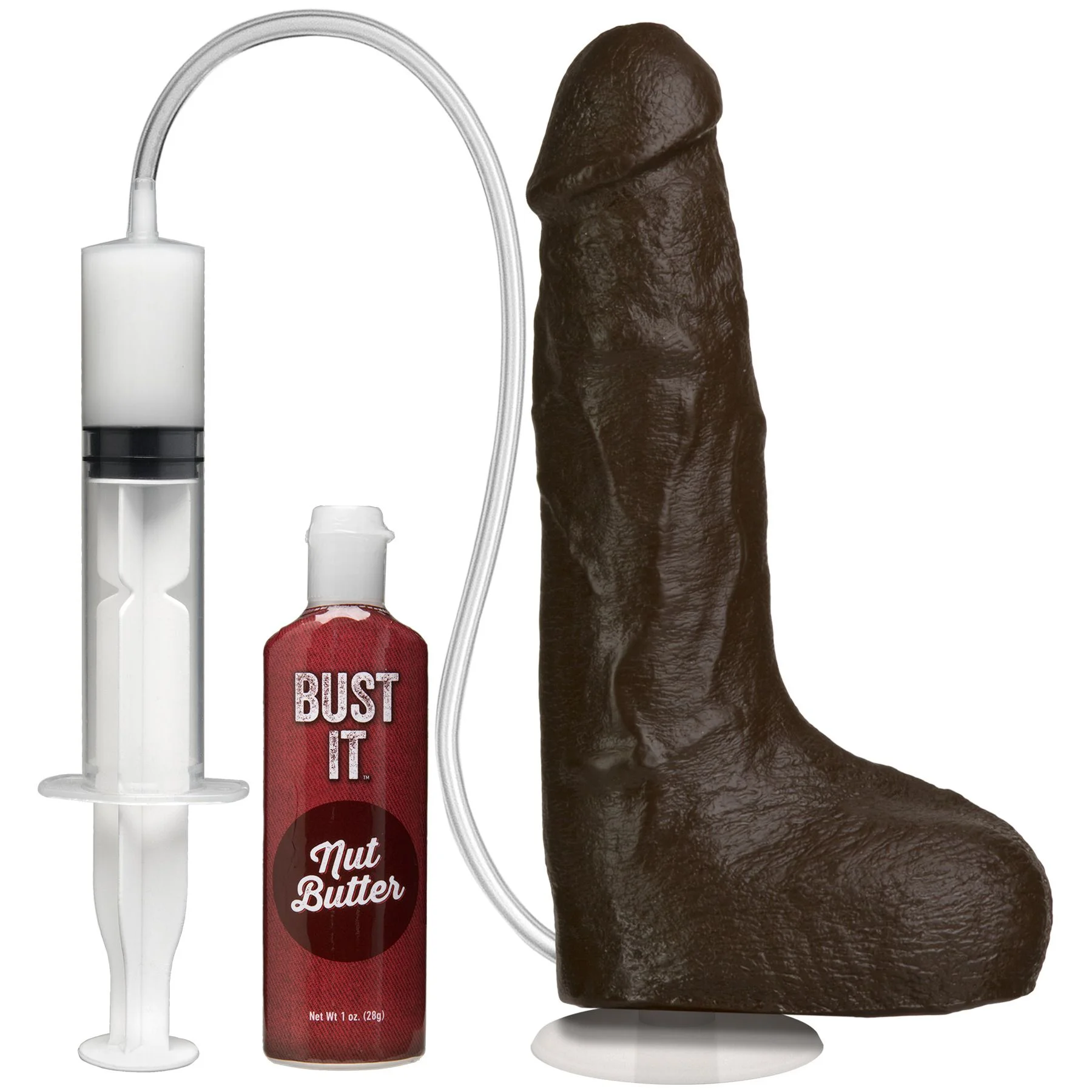 Doc Johnson - Bust It Spuitende Realistische Penis - Chocolade Doc Johnson - Bust It Spuitende Realistische Penis - Chocolade