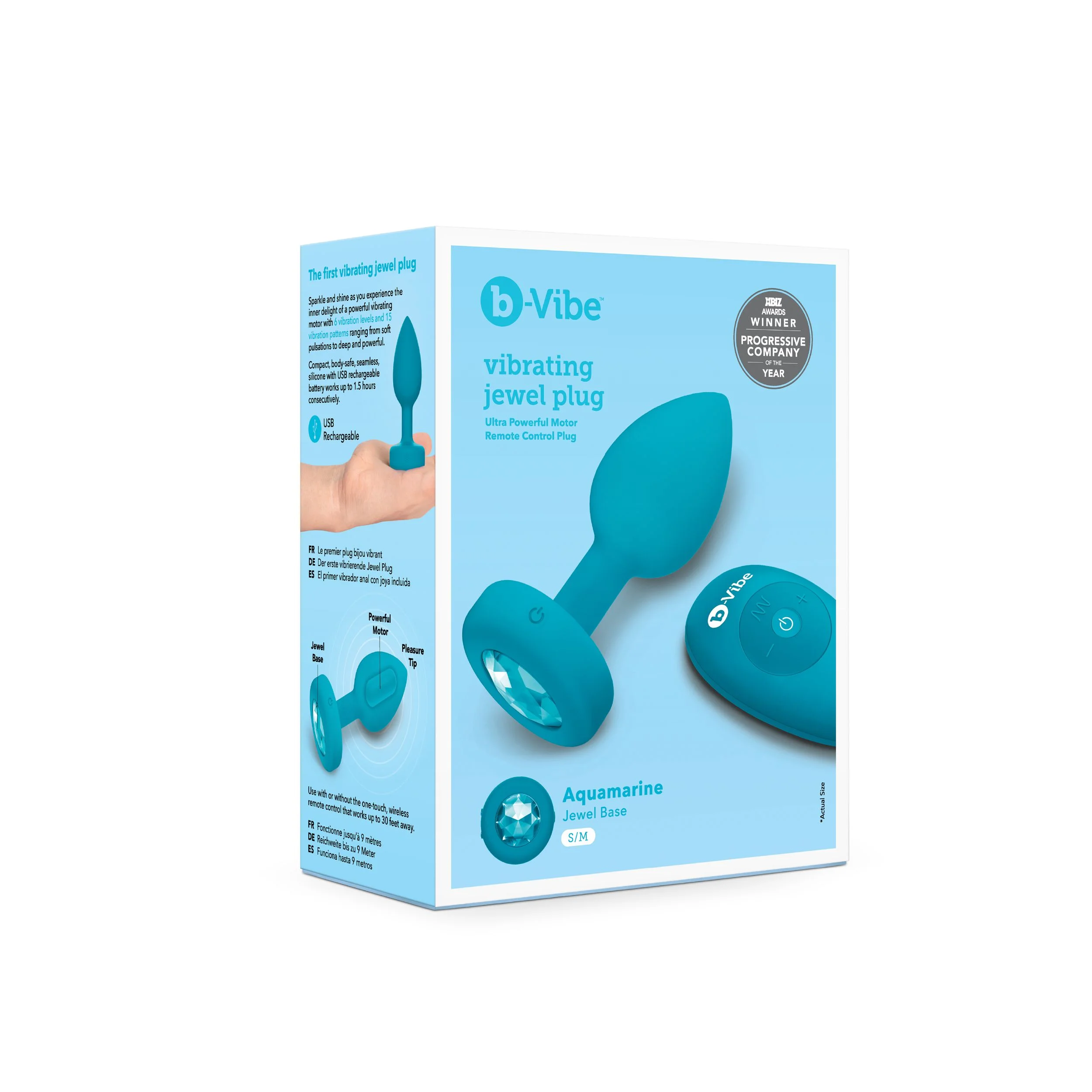 B-Vibe - Vibrerende Juwelen Plug S/M Blauw B-Vibe - Vibrerende Juwelen Plug S/M Blauw