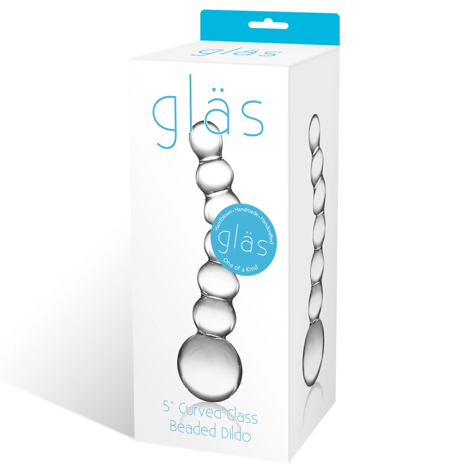 Glas - Curved Glass Beaded Dildo