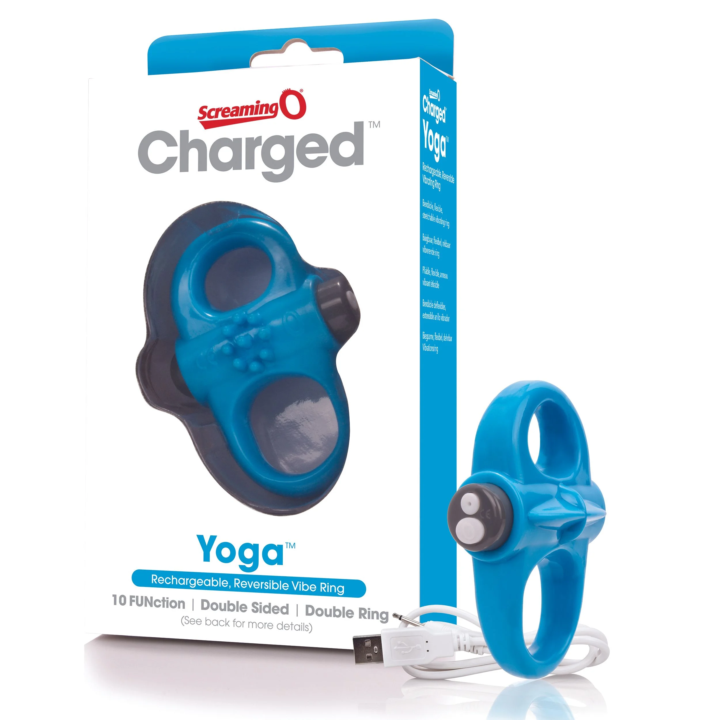 The Screaming O - Charged Yoga Vibe Ring Blauw