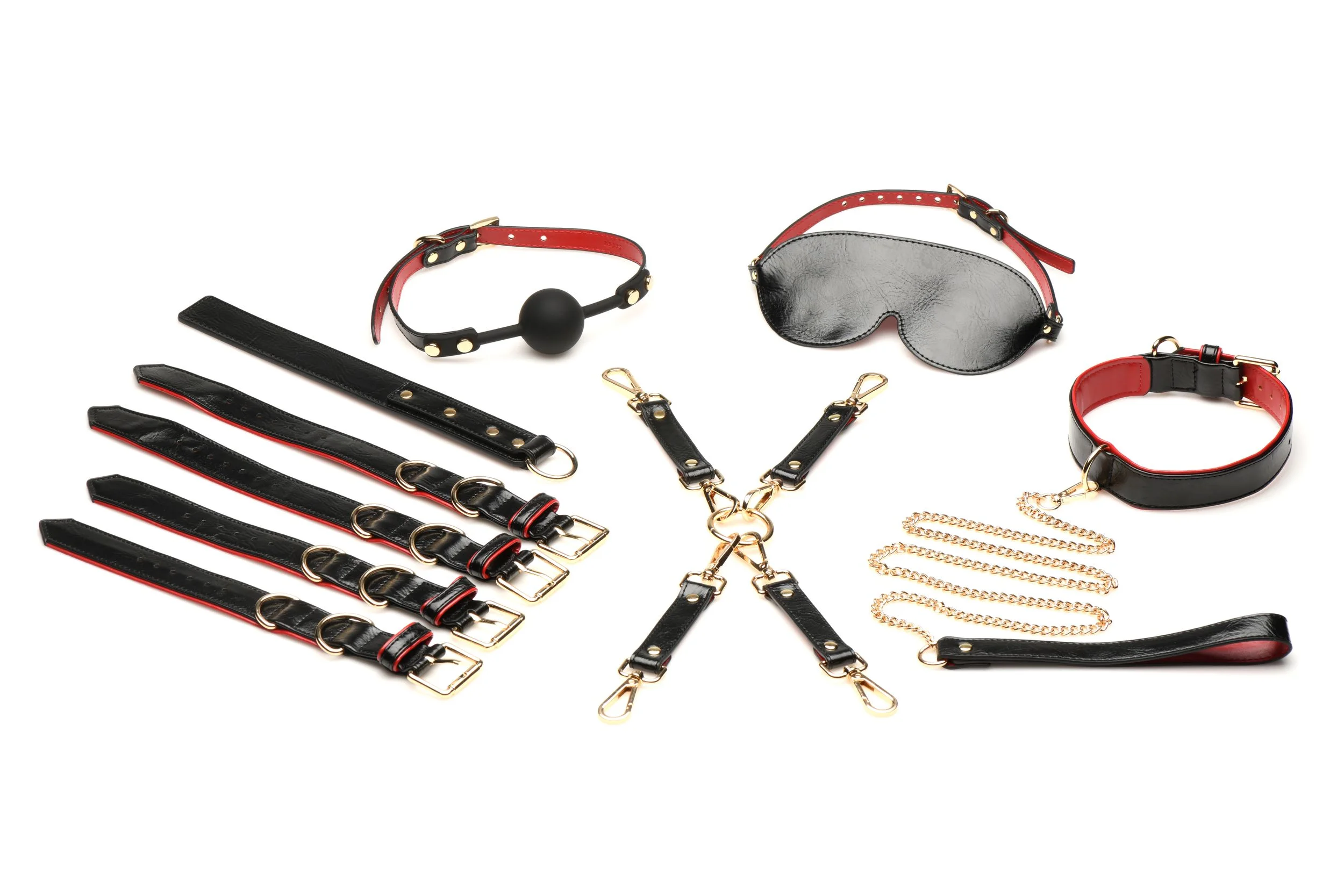 XR Brands - Lover's Luxe Bondage Set - Zwart XR Brands - Lover's Luxe Bondage Set - Zwart