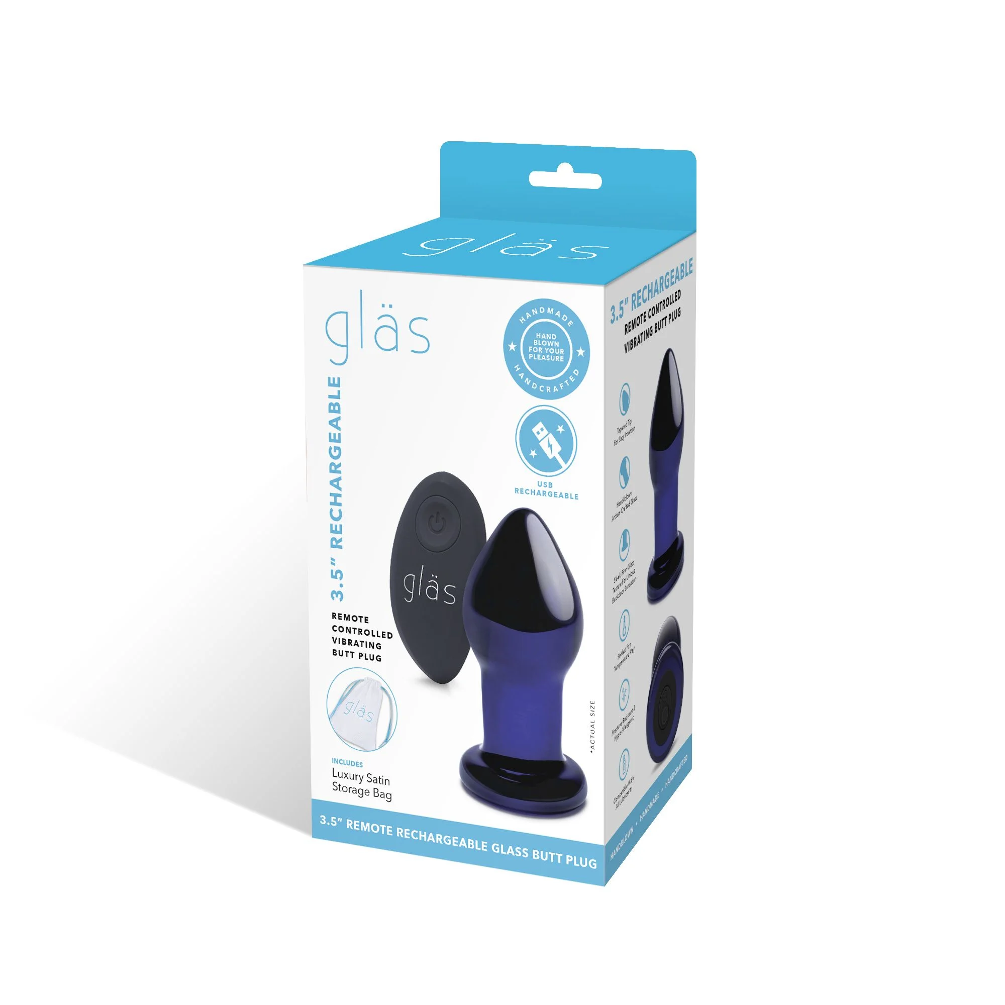 Glas - Rechargeable Remote Controlled Vibrating Butt Plug Glas - Rechargeable Remote Controlled Vibrating Butt Plug