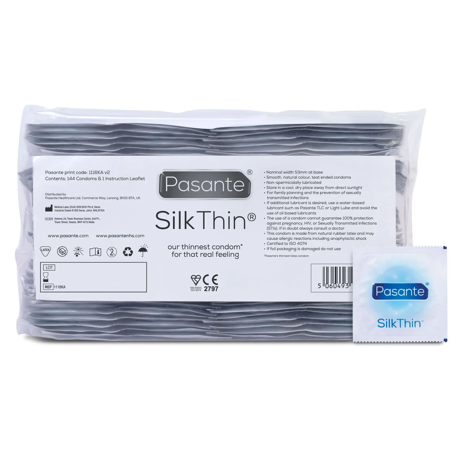 Pasante Silk Thin Condooms - 144 Stuks Pasante Silk Thin Condooms - 144 Stuks