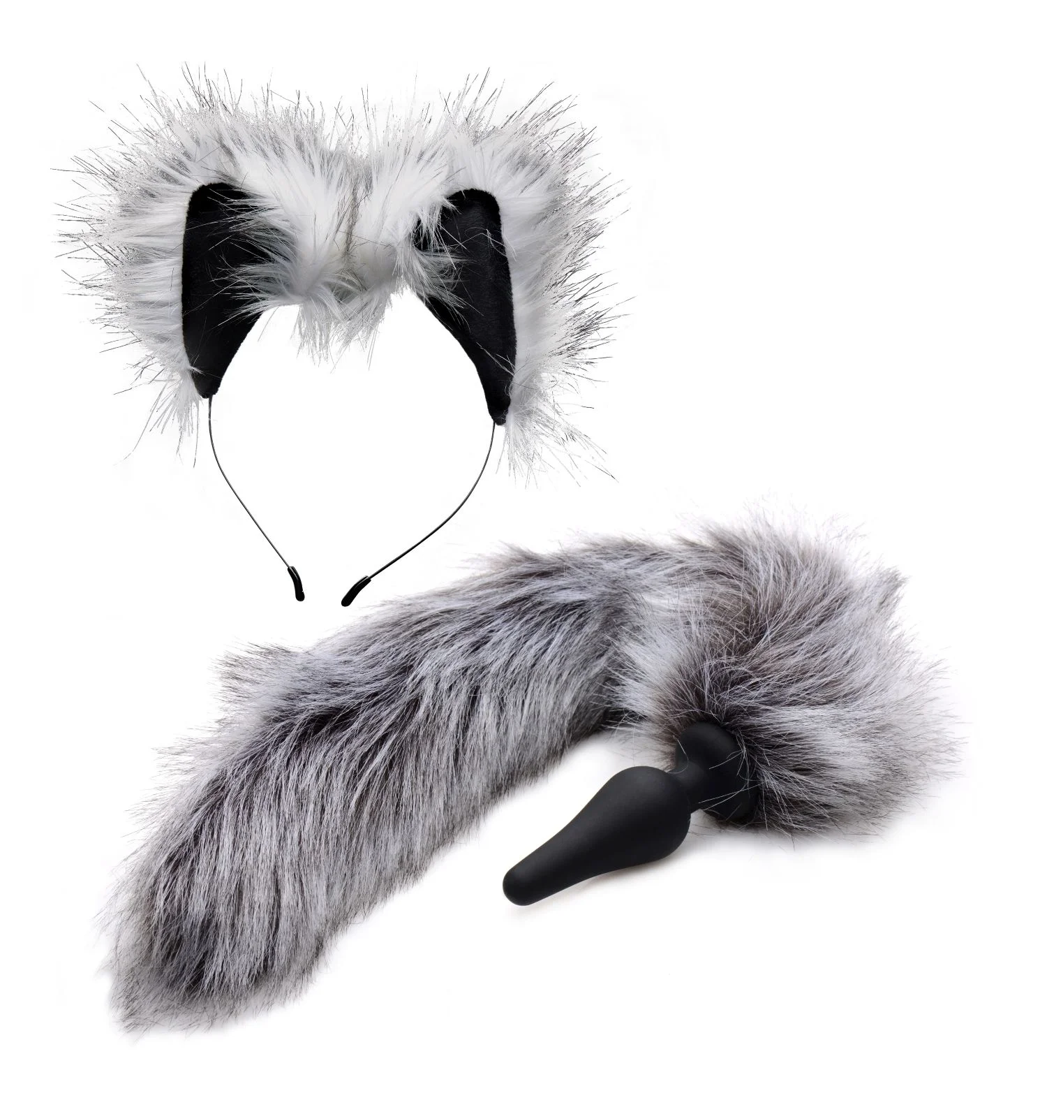 TAILZ - Grey Wolf Staartplug & Oorenset TAILZ - Grey Wolf Staartplug & Oorenset